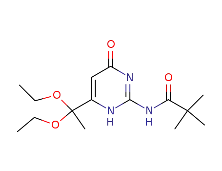 N-[6-(1,1-diethoxyethyl)-4-oxo-1,4-dihydropyrimidin-2-yl]-2,2-dimethylpropanamide