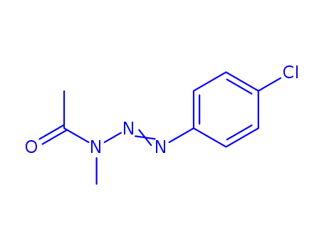 Molecular Structure of 87072-72-8 (1-[(2E)-3-(4-chlorophenyl)-1-methyltriaz-2-en-1-yl]ethanone)