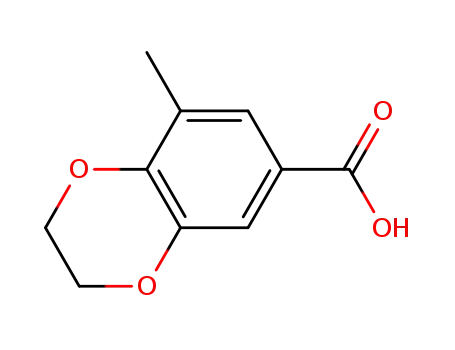 Molecular Structure of 868707-82-8 (1,4-Benzodioxin-6-carboxylic  acid,  2,3-dihydro-8-methyl-)