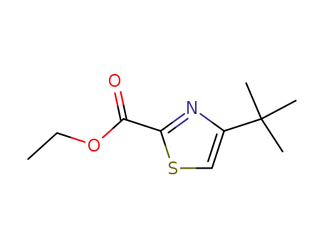 Molecular Structure of 79247-72-6 (2-Thiazolecarboxylic acid, 4-(1,1-dimethylethyl)-, ethyl ester)