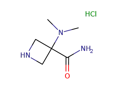 Molecular Structure of 736994-13-1 (3-Azetidinecarboxamide,3-(dimethylamino)-, hydrochloride (1:1))