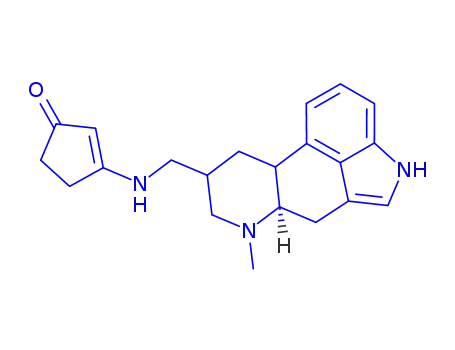 Molecular Structure of 79675-36-8 (3-({[(8beta,10xi)-6-methylergolin-8-yl]methyl}amino)cyclopent-2-en-1-one)