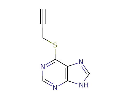 Molecular Structure of 79515-86-9 (6-(prop-2-yn-1-ylsulfanyl)-5H-purine)