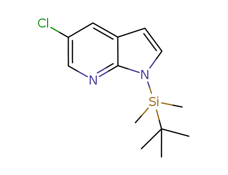 Molecular Structure of 866546-08-9 (1H-Pyrrolo[2,3-b]pyridine, 5-chloro-1-[(1,1-dimethylethyl)dimethylsilyl]-)