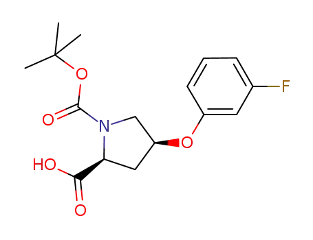 1,2-Pyrrolidinedicarboxylic acid, 4-(3-fluorophenoxy)-,
1-(1,1-dimethylethyl) ester, (2S,4S)-