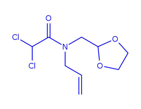 Molecular Structure of 79660-25-6 (ACETAMIDE,2,2-DICHLORO-N-(1,3-DIOXOLAN-2-YLMETHYL)-N-2-ALLYL-)