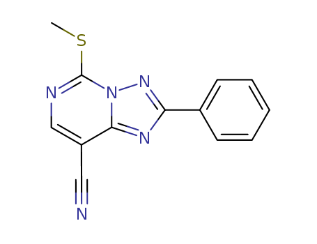 [1,2,4]Triazolo[1,5-c]pyrimidine-8-carbonitrile,5-(methylthio)-2-phenyl- cas  79220-72-7