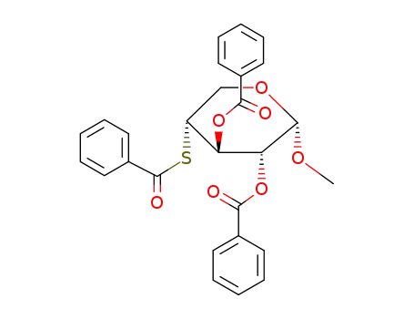 Molecular Structure of 15076-96-7 (Methyl 2-O,3-O,4-S-tribenzoyl-4-thio-α-D-xylopyranoside)