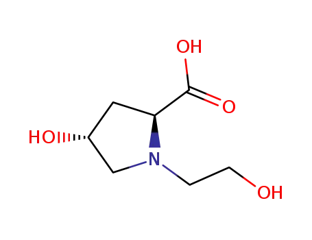 Molecular Structure of 87026-08-2 (L-Proline, 4-hydroxy-1-(2-hydroxyethyl)-, trans- (9CI))