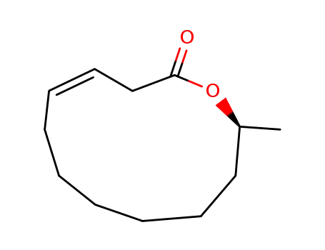 Molecular Structure of 86578-99-6 ((S,Z)-12α-Methyloxacyclododeca-4-en-2-one)