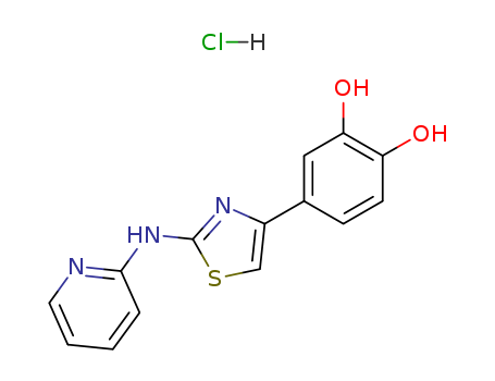 1,2-Benzenediol,4-[2-(2-pyridinylamino)-4-thiazolyl]-, hydrochloride (1:1) cas  79571-72-5