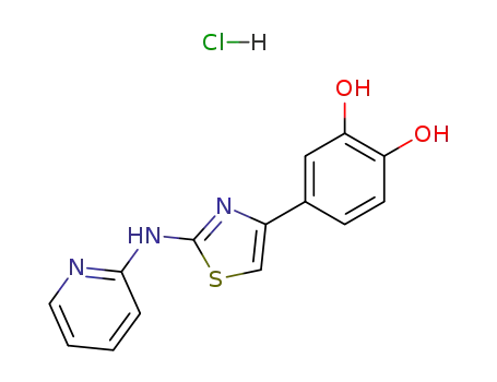 Molecular Structure of 79571-72-5 (4-[2-(pyridin-2-ylamino)-1,3-thiazol-4-yl]benzene-1,2-diol)