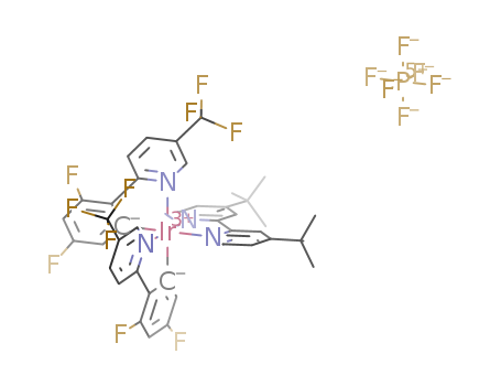 (4,4'-Di-t-butyl-2,2'-bipyridine)bis[3,5-difluoro-2-[5-trifluoromethyl-2-pyridinyl-kN)phenyl-kC]iridium(III) hexafluorophosphate, (Ir[dF(CF3)ppy]2(dtbpy))PF6