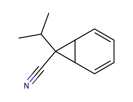 Molecular Structure of 79574-47-3 (Bicyclo[4.1.0]hepta-2,4-diene-7-carbonitrile, 7-(1-methylethyl)- (9CI))