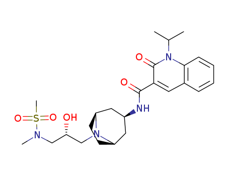 1,2-Dihydro-N-[(3-endo)-8-[(2R)-2-hydroxy-3-[methyl(methylsulfonyl)amino]propyl]-8-azabicyclo[3.2.1]oct-3-yl]-1-(1-methylethyl)-2-oxo-3-quinolinecarboxamide