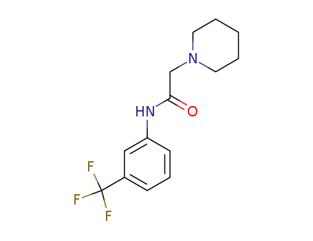 Molecular Structure of 793-15-7 (2-(piperidin-1-yl)-N-[3-(trifluoromethyl)phenyl]acetamide)