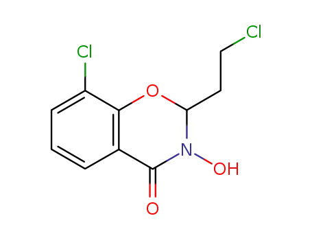Molecular Structure of 63482-62-2 (4H-1,3-Benzoxazin-4-one,
8-chloro-2-(2-chloroethyl)-2,3-dihydro-3-hydroxy-)