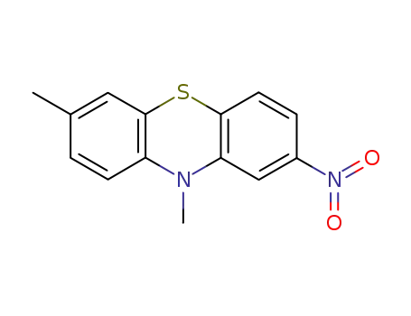 Molecular Structure of 79226-46-3 (10H-Phenothiazine, 7,10-dimethyl-2-nitro-)