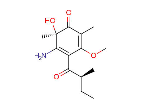 [R,(+)]-5-Amino-6-hydroxy-3-methoxy-2,6-dimethyl-4-[(2S)-2-methyl-1-oxobutyl]-2,4-cyclohexadiene-1-one