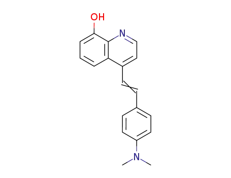 Molecular Structure of 796-46-3 (4-{(E)-2-[4-(dimethylamino)phenyl]ethenyl}quinolin-8-ol)