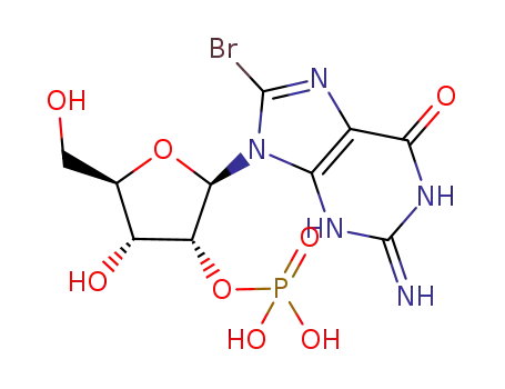 Molecular Structure of 86808-62-0 (8-bromoguanosine 2'-phosphate)