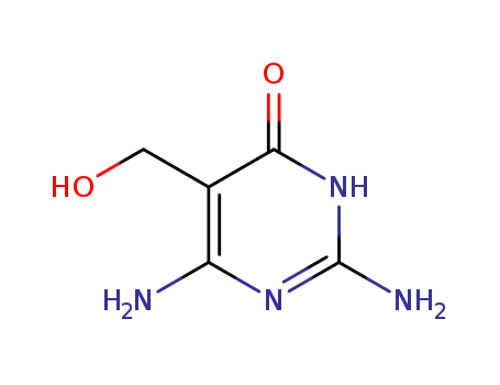 Molecular Structure of 79595-72-5 (2,6-diaMino-5-(hydroxyMethyl)pyriMidin-4(3H)-one)