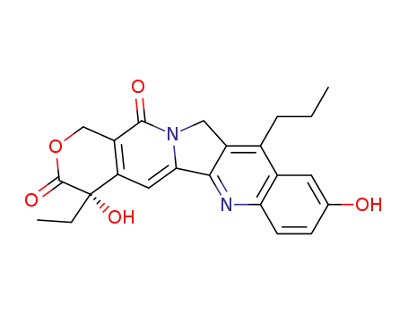 Molecular Structure of 86639-55-6 (7-Propyl-10-hydroxycamptothecin)