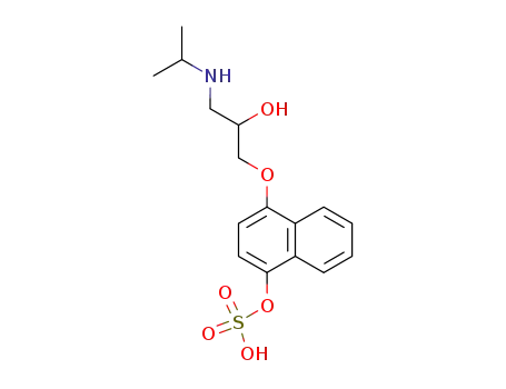 Molecular Structure of 87075-33-0 ((+/-)-4Hydroxy Propranolol Sulfate)