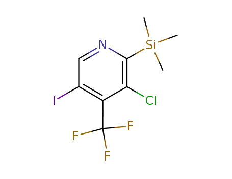 Molecular Structure of 796090-29-4 (3-chloro-5-iodo-4-trifluoromethyl-2-(trimethylsilyl)pyridine)