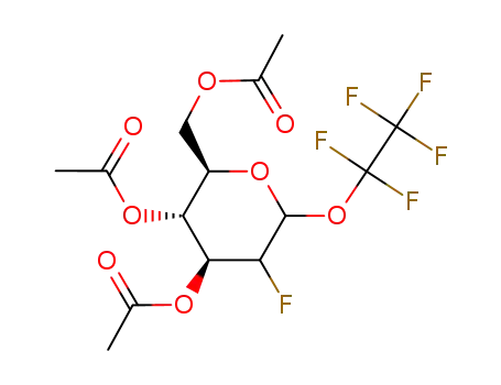 Acetic acid (2R,3R,4S)-3-acetoxy-2-acetoxymethyl-5-fluoro-6-pentafluoroethyloxy-tetrahydro-pyran-4-yl ester