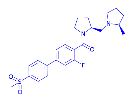 (3-fluoro-4'-(Methylsulfonyl)-[1,1'-biphenyl]-4-yl)((S)-2-(((R)-2-Methylpyrrolidin-1-yl)Methyl)pyrrolidin-1-yl)Methanone hydrochloride