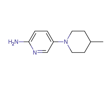 Molecular Structure of 866620-33-9 (5-(4-Methylpiperidin-1-yl)pyridin-2-amine)