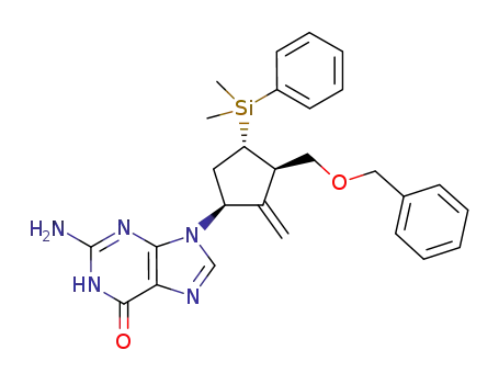 Molecular Structure of 649761-24-0 (6-O-Benzyl-4-dehydroxy-4-diMethylphenylsilyl Entecavir)
