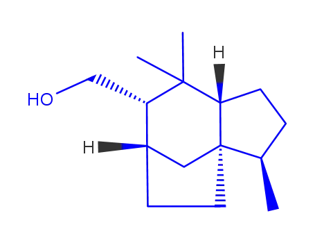 Molecular Structure of 86703-03-9 ((3S,8aα)-2,3,4,5,6,7,8,8a-Octahydro-3α,8,8-trimethyl-1H-3aα,6α-methanoazulen-7β-ol)