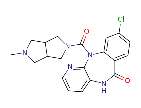 9-chloro-5,11-dihydro-11-[[7-methyl-3,7-diazabicyclo[3.3.0]oct-3-yl]-carbonyl]-6H-pyrido[2,3-b][1,4]benzodiazepin-6-one