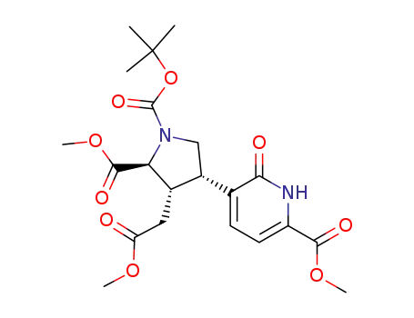 methyl (3S,4S,5S)-5-<1-(tert-butyloxycarbonyl)-4-<(methoxycarbonyl)methyl>-5-(methoxycarbonyl)-3-pyrrolidinyl>-1,6-dihydro-6-oxo-2-pyridinecarboxylate