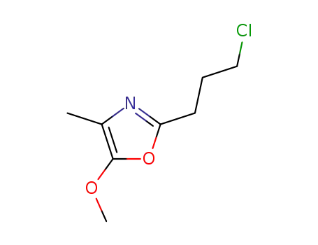 Molecular Structure of 188681-62-1 (Oxazole, 2-(3-chloropropyl)-5-methoxy-4-methyl-)