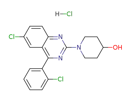 4-피페리디놀, 1-(6-클로로-4-(2-클로로페닐)-2-퀴나졸리닐)-, 염산염