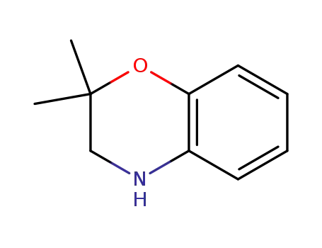 Molecular Structure of 866089-28-3 (2,2-DiMethyl-3,4-dihydro-2H-1,4-benzoxazine, 97%)