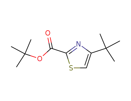 Molecular Structure of 79247-76-0 (2-Thiazolecarboxylic  acid,4-(1,1-dimethylethyl)-,1,1-dimethylethyl  ester)