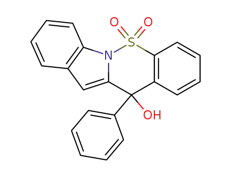 Molecular Structure of 79253-81-9 (12-phenyl-12H-indolo[1,2-b][1,2]benzothiazin-12-ol 5,5-dioxide)