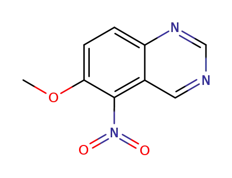 Molecular Structure of 87039-48-3 (6-Methoxy-5-nitroquinazoline)