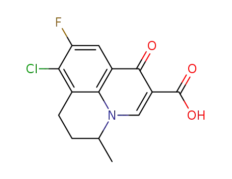 9-fluoro-8-chloro-5-methyl-6,7-dihydro-1-oxo-1H,5H-benzo[ij]quinolizine-2-carboxylic acid