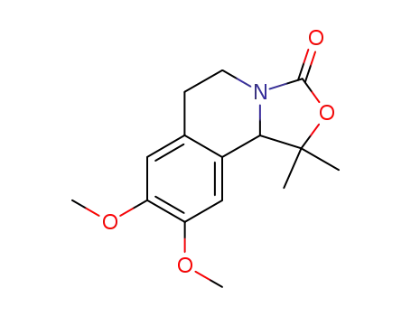 Molecular Structure of 86970-88-9 (3H-Oxazolo[4,3-a]isoquinolin-3-one,  1,5,6,10b-tetrahydro-8,9-dimethoxy-1,1-dimethyl-)
