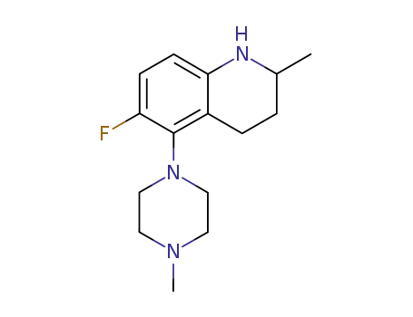 6-fluoro-1,2,3,4-tetrahydro-2-methyl-5-(4-methyl-1-piperazinyl)quinoline