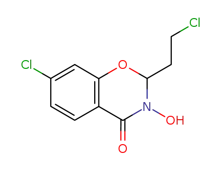 Molecular Structure of 63482-58-6 (4H-1,3-Benzoxazin-4-one,
7-chloro-2-(2-chloroethyl)-2,3-dihydro-3-hydroxy-)