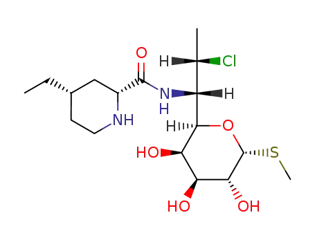 (2R-cis)-4-ethylpipecolamide of methyl (7S)-7-chloro-7-deoxythiolincosamide