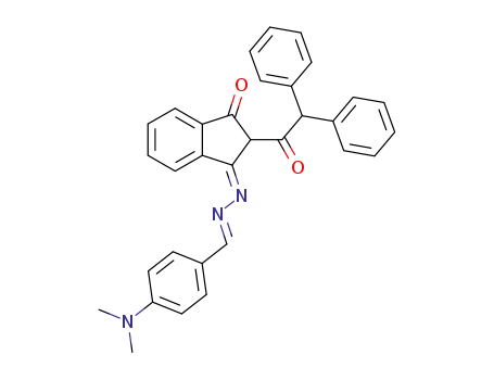 Molecular Structure of 79490-24-7 (4-(Dimethylamino)benzaldehyde [2-(diphenylacetyl)-2,3-dihydro-3-oxo-1H-inden-1-ylidene]hydrazone)