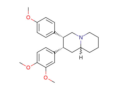 Molecular Structure of 86688-02-0 ((2S,3S)-2-(3,4-dimethoxyphenyl)-3-(4-methoxyphenyl)octahydro-2H-quinolizine)