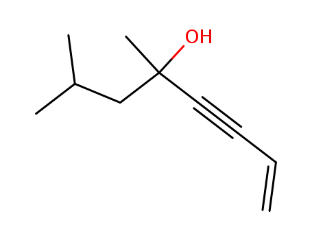 Molecular Structure of 91056-25-6 (2,4-dimethyloct-7-en-5-yn-4-ol)